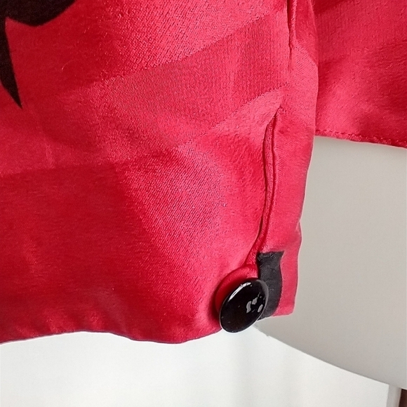 VINTAGE JACQUARD SILK BLOUSE - Picture 8 of 8